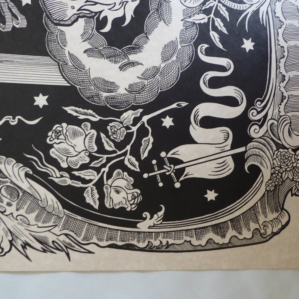 NEW 17” x 22” MADAME TALBOT ALCHEMY SKELETON OCCULT AFTERLIFE GOTHIC LITHOGRAPH - Picture 8 of 10